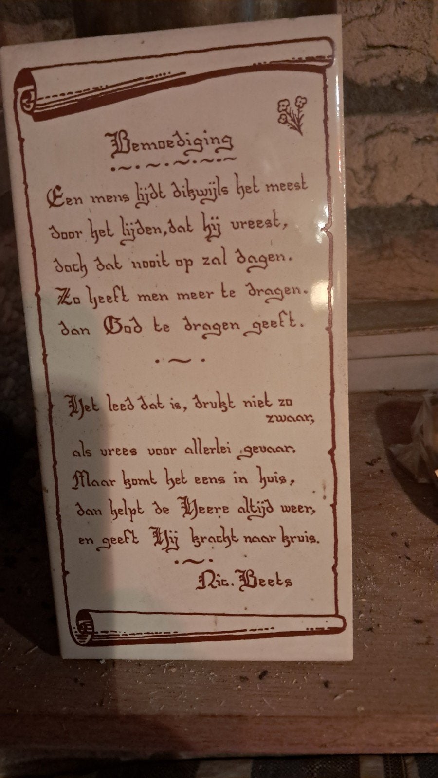 speuk op tegel, Ophalen of Verzenden, Zo goed als nieuw