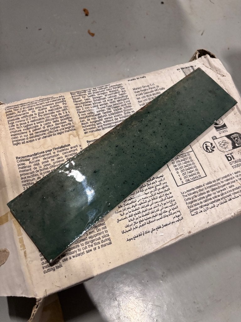 Piet Boon Glaze Tile Green 6x24 cm Groen (1m²), Nieuw, 20 tot 40 cm, Minder dan 5 m², Wandtegels