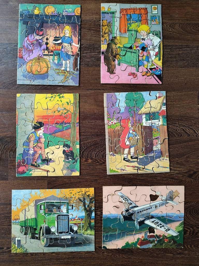 antieke puzzels (6), Ophalen, 10 tot 50 stukjes, Gebruikt, 4 tot 6 jaar