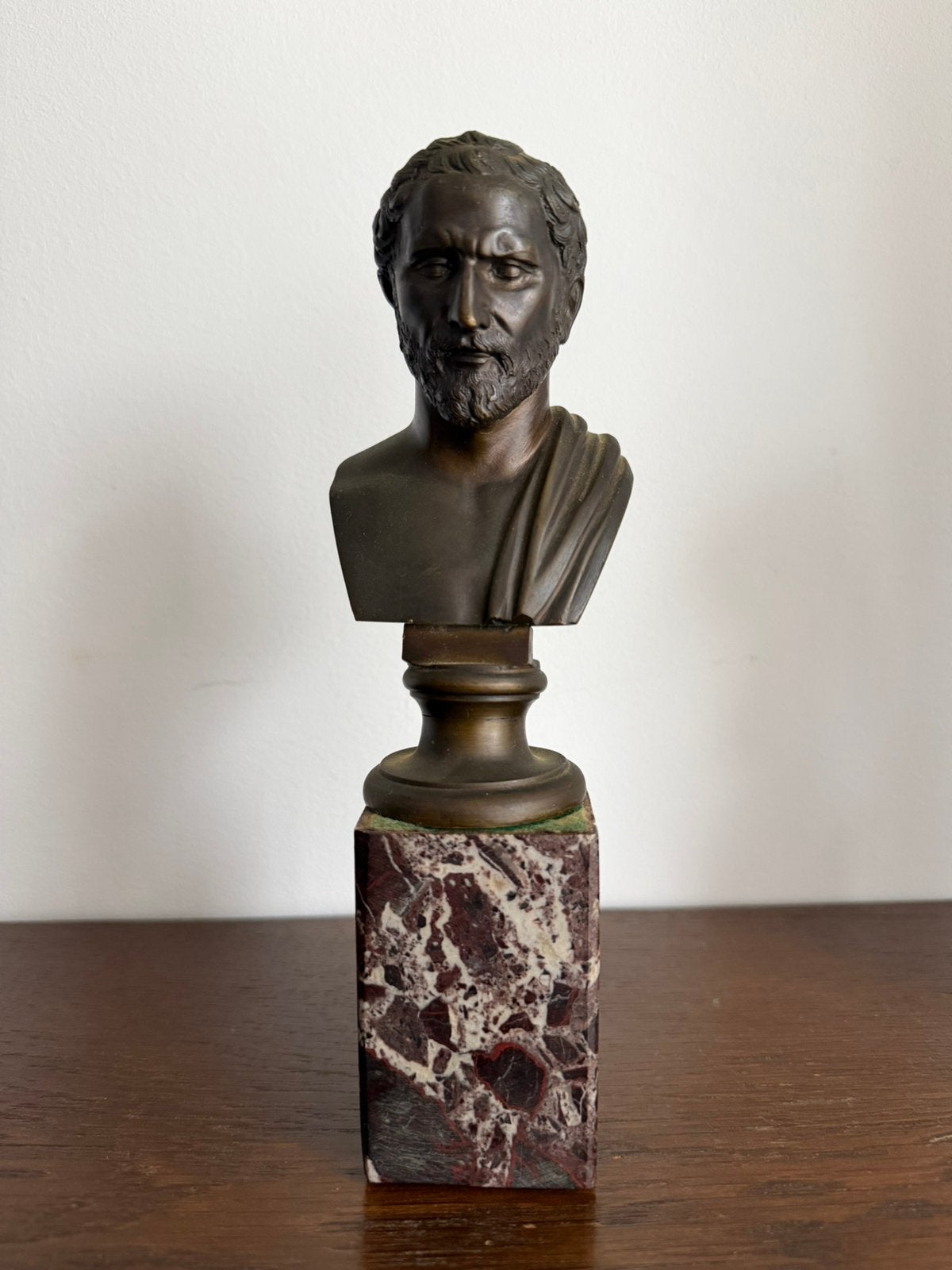 Bronzen beeldje Democritus, Grand Tour, Antiek en Kunst, Ophalen of Verzenden