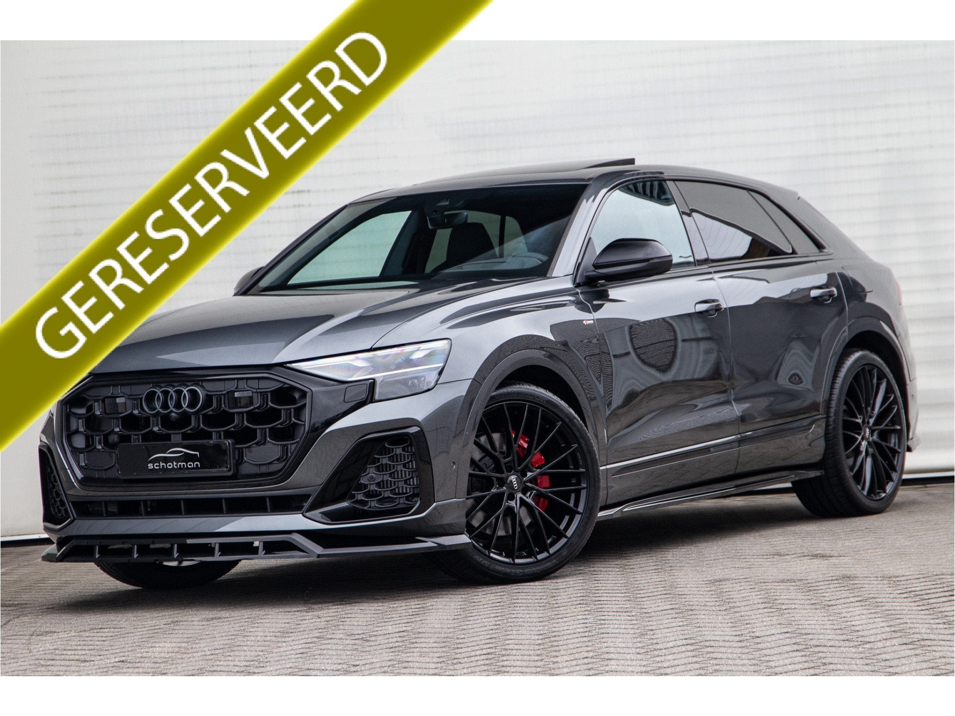 Audi Q8 60 TFSI e quattro Competition Head-up, RS stoelen, M, Auto's, Automaat, 77 km/l, Gebruikt, Zwart
