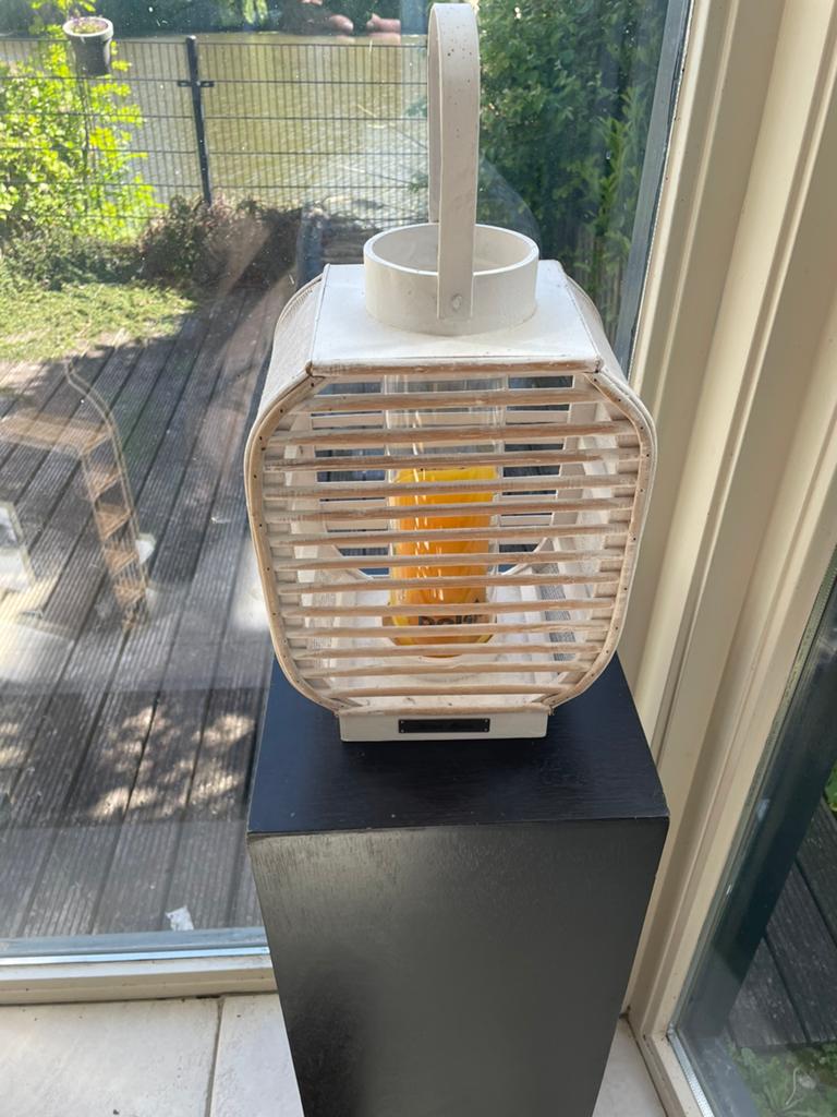Twee Rivièra Maison windlamp inclusief kaars, Ophalen, Zo goed als nieuw