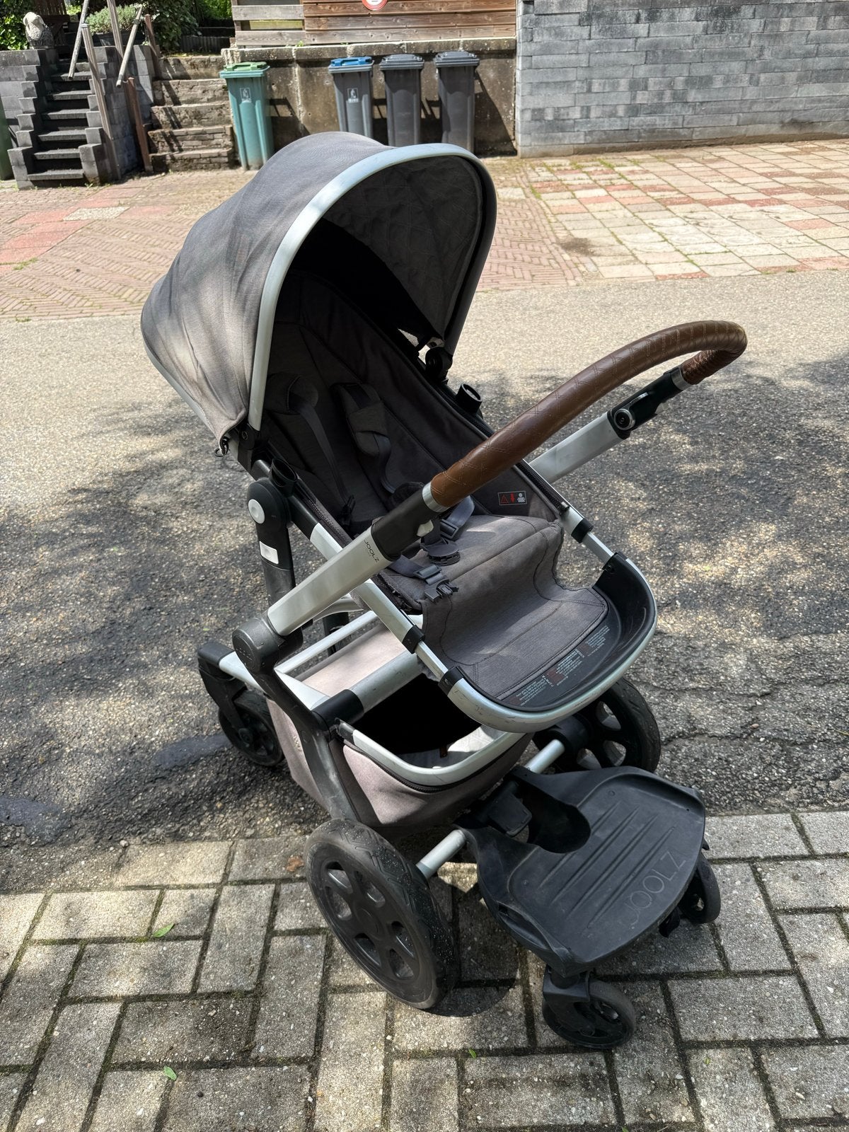 Joolz day 3 Kinderwagen + Voetenzak en Meerijdplank, Kinderen en Baby's, Kinderwagens en Combinaties, Zo goed als nieuw, Verstelbare duwstang