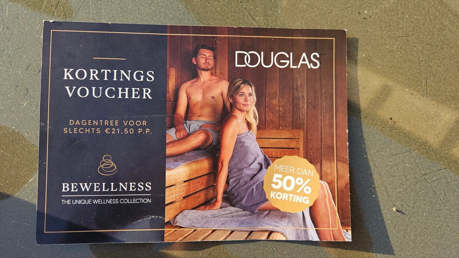Toegang voor 2 personen sauna, Tickets en Kaartjes, Kortingen en Cadeaubonnen, Twee personen, Spa of Sauna, Kortingsbon