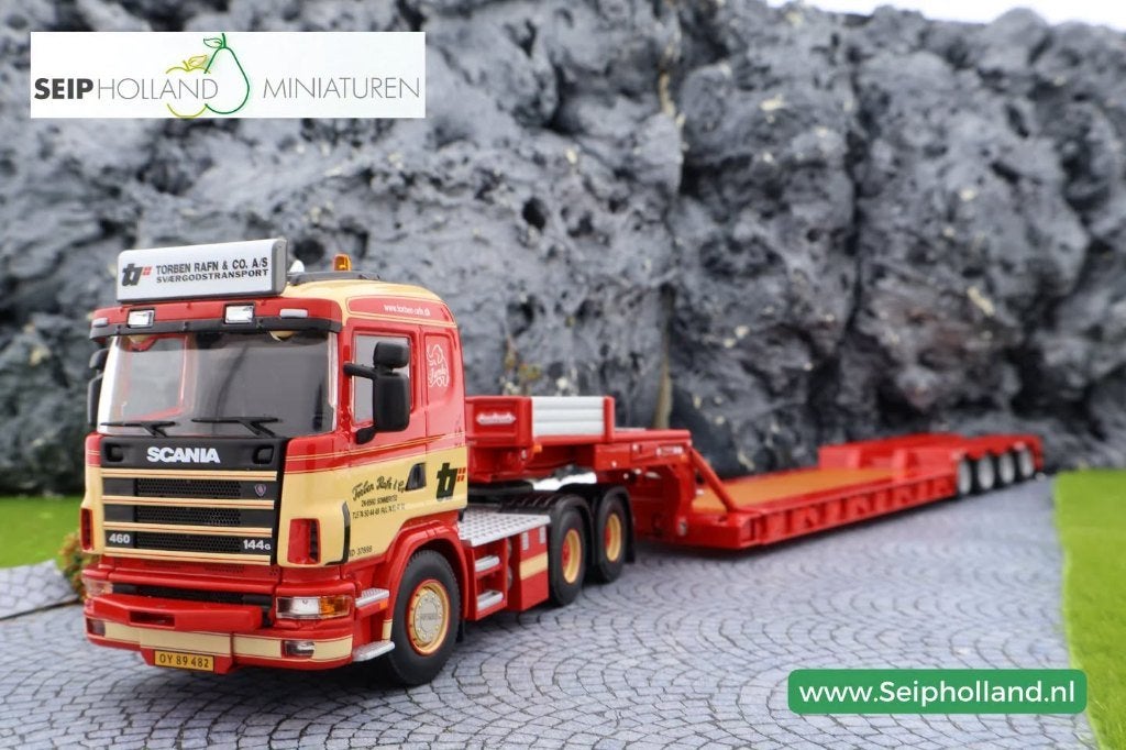 WSI Torben RAfn Scania 4 serie euro low trailer, Hobby en Vrije tijd, Modelauto's | 1:50, Info@seipholland.nl, NL, Nieuw, Ophalen of Verzenden
