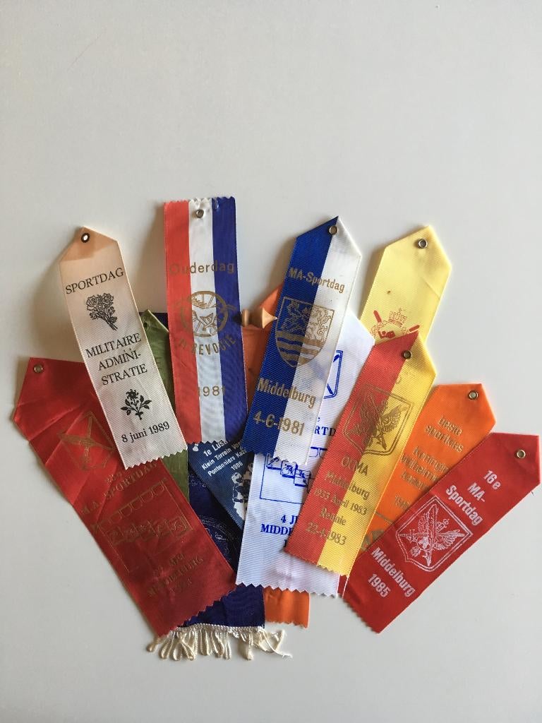 Sportvaantjes Landmacht KMA, OCMA, Bevo, Mil.Adm., Verzenden, Landmacht, Nederland, Embleem of Badge