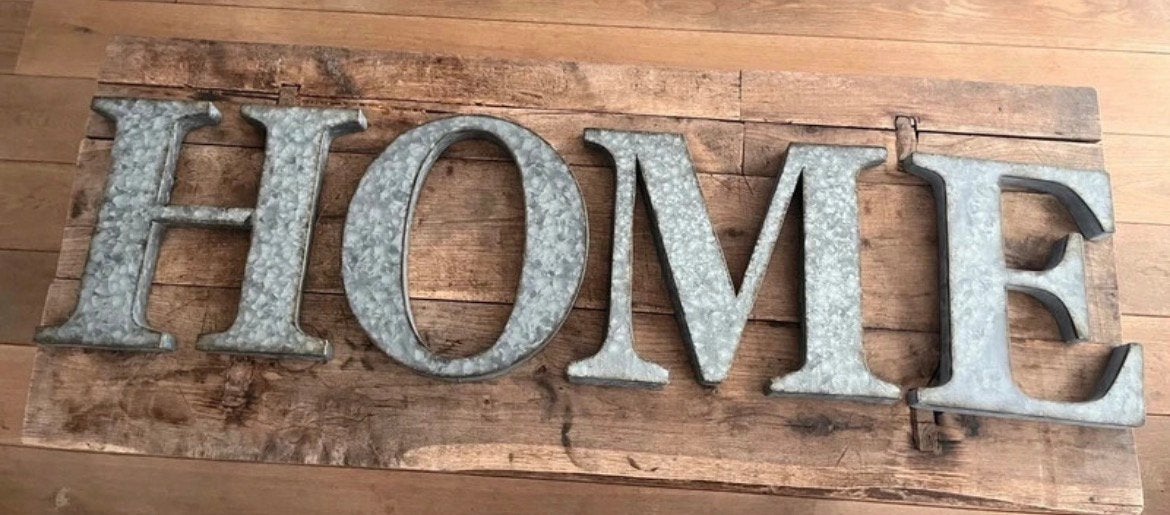 Soort zinken letters HOME, Ophalen of Verzenden, Zo goed als nieuw