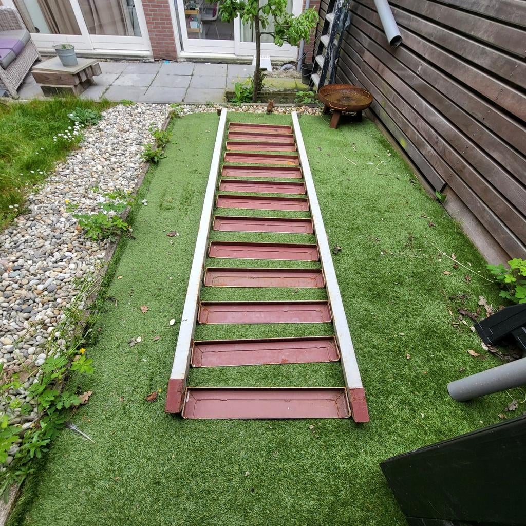 Stalen trap (gedemonteerd), Ophalen of Verzenden, IJzer, Sierhekwerk