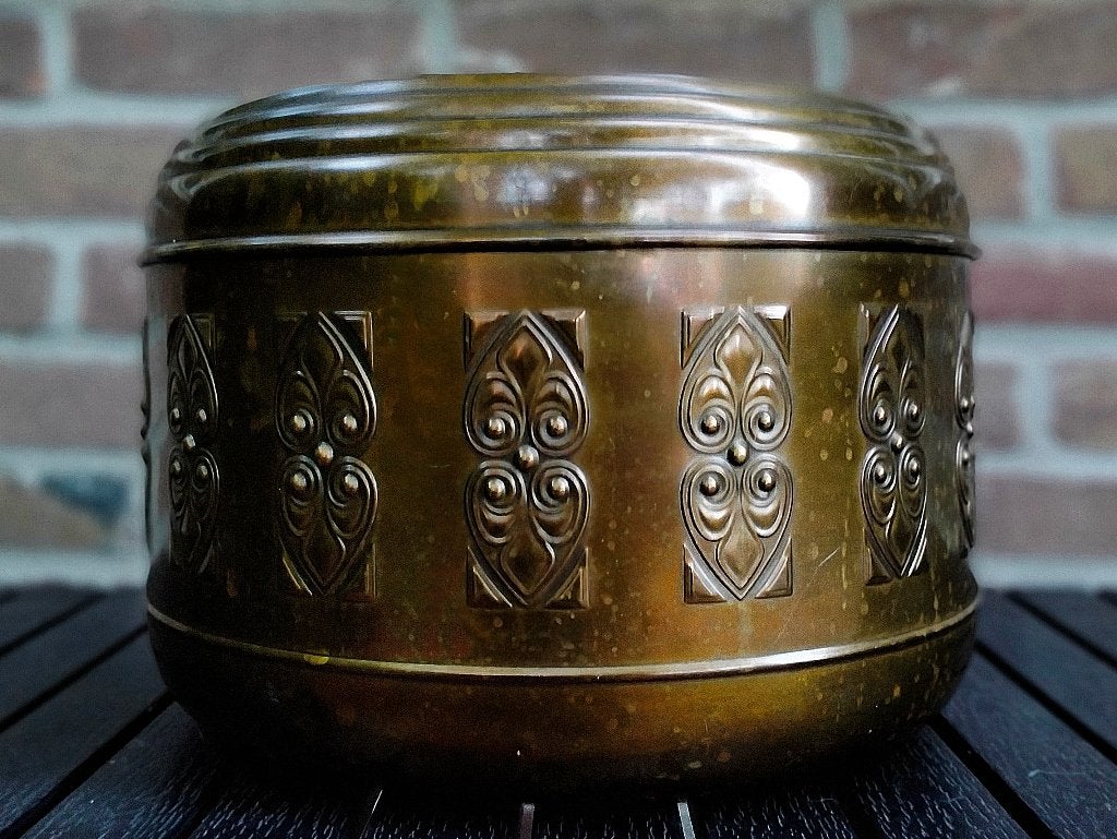 Antiek Bronzen / Koperen Pot Bloempot Jardinière - 30x21CM, Ophalen of Verzenden