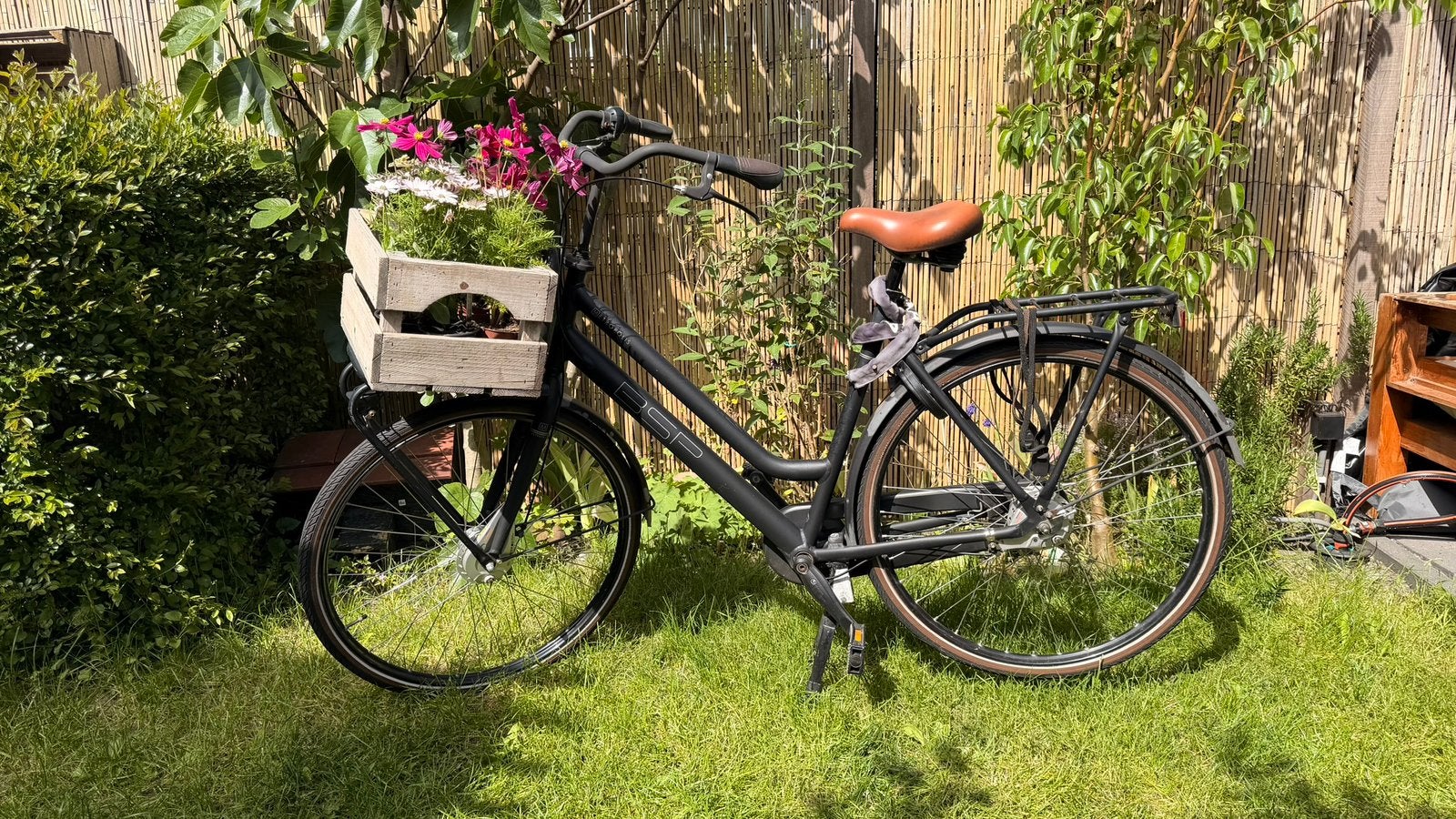 BSP damesfiets met krat, Fietsen en Brommers, Fietsen | Dames | Damesfietsen, Terugtraprem, Versnellingen, Ophalen, Overige merken