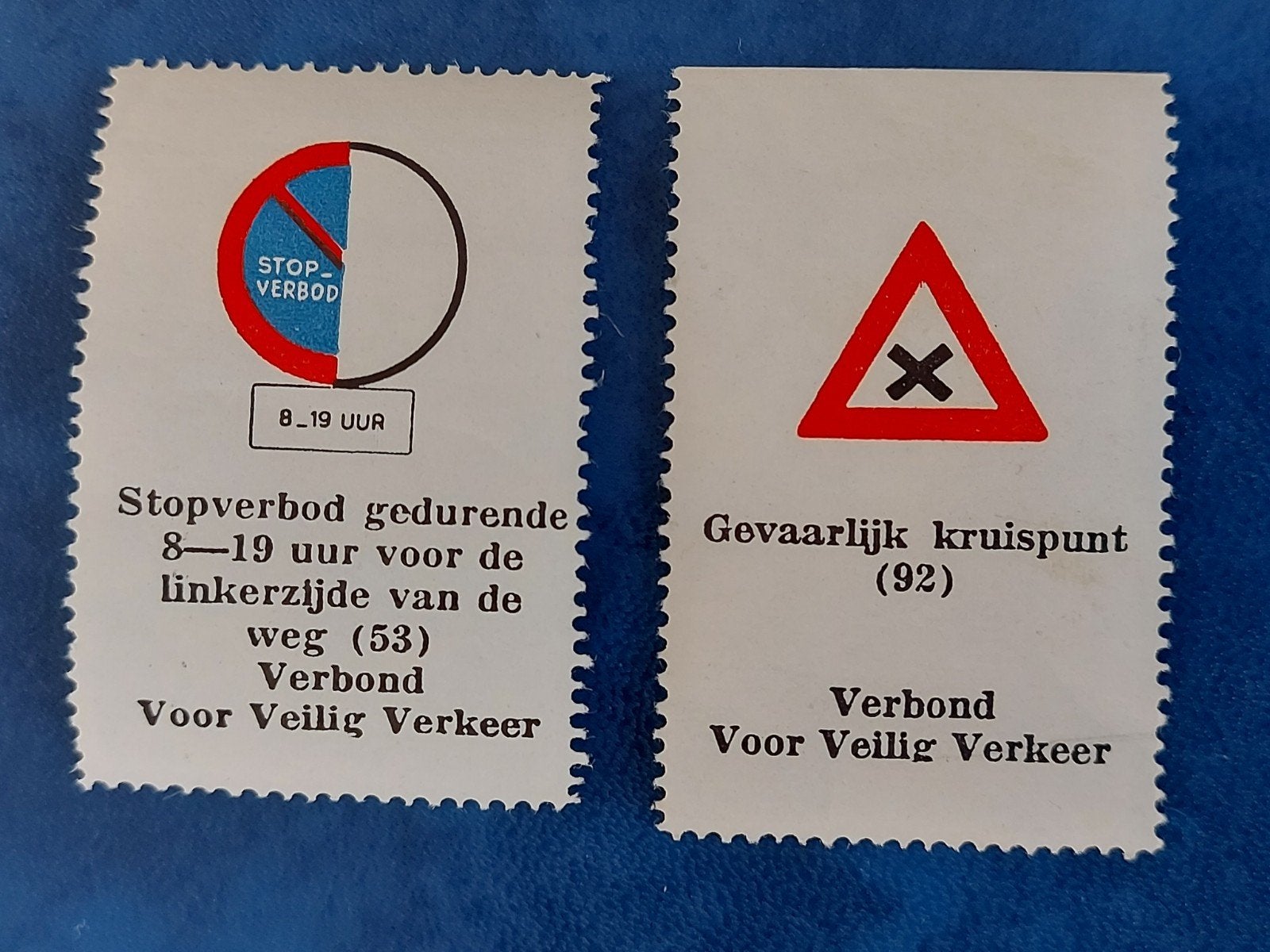 Sluitzegels Verbond Voor Veilig Verkeer (2), Verzamelen, Merken en Reclamevoorwerpen, Verzenden, Reclamebord