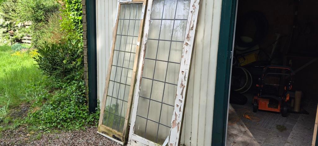 Glas in lood, Ophalen, Hout, 75 tot 150 cm, Raamkozijn
