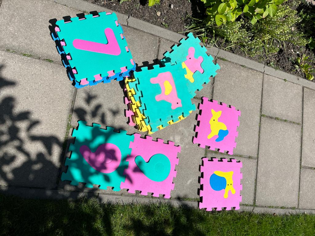 (Buiten)Speelmat puzzel met cijfers en dieren, Kinderen en Baby's, Speelgoed | Speelkleden, Ophalen, Gebruikt