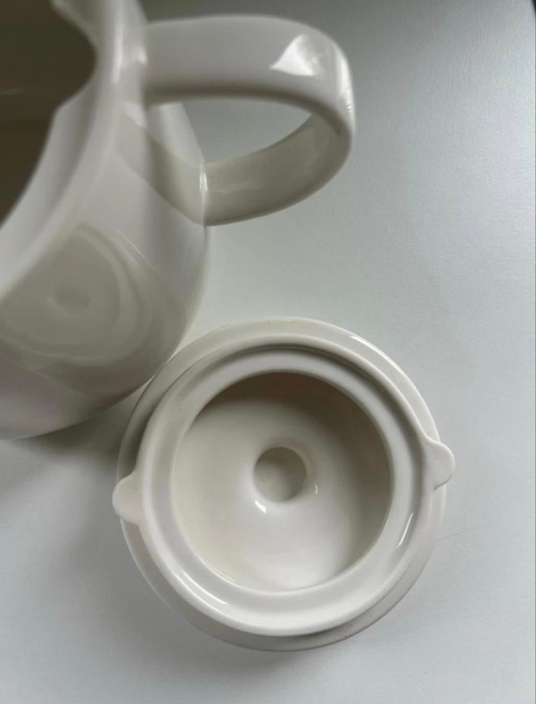 Witte Theepot van HEMA in goede staat, Gebruikt, Keramiek, Overige typen, Ophalen of Verzenden