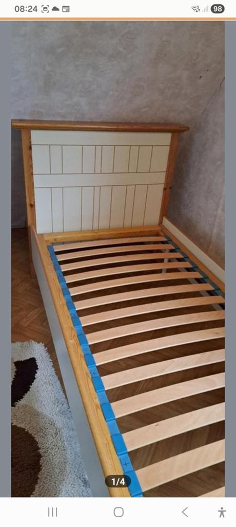 1 persoons bed, Ophalen, 180 cm of meer, 85 tot 100 cm, Lattenbodem