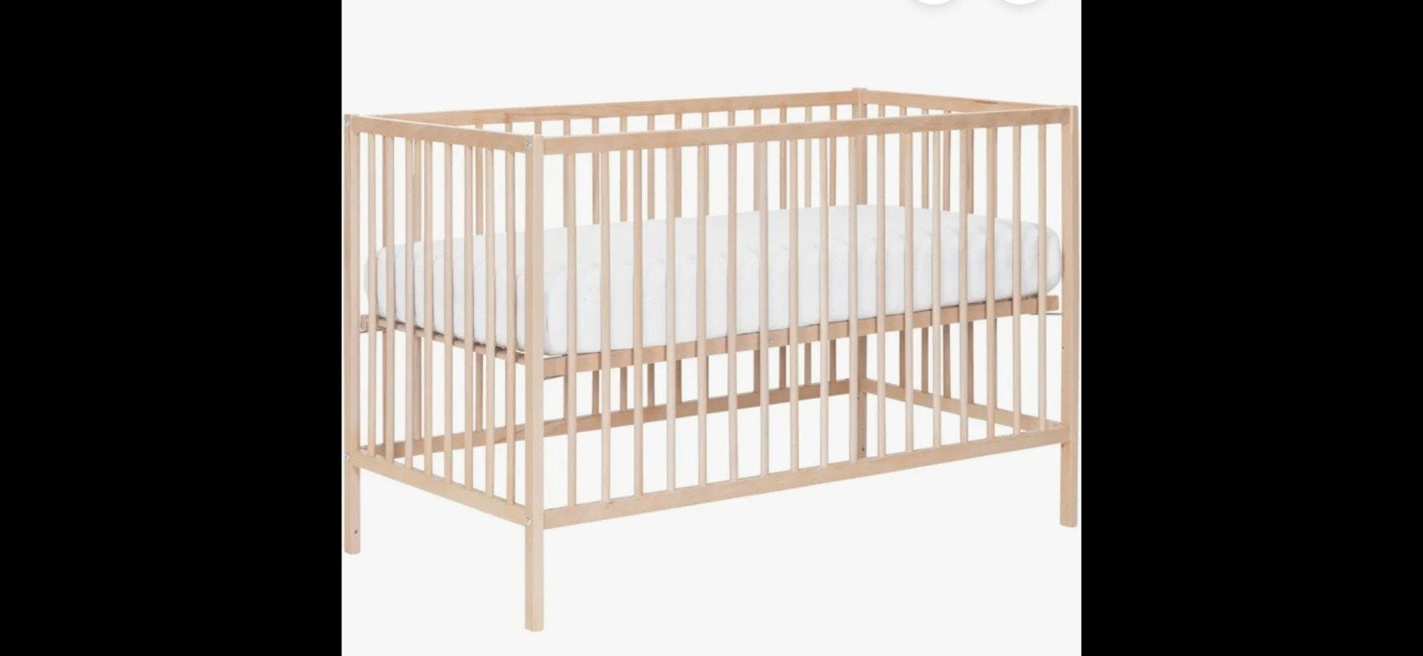 Puck Raw Babypark Ledikant 120x60, Ophalen, Zo goed als nieuw, Ledikant