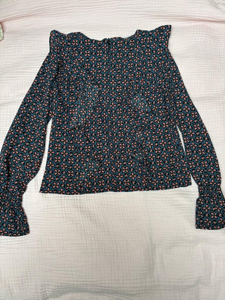 NIK&NIK Blouse met bloemenprint en ruches, Ophalen of Verzenden, Zo goed als nieuw, Meisje, Overhemd of Blouse