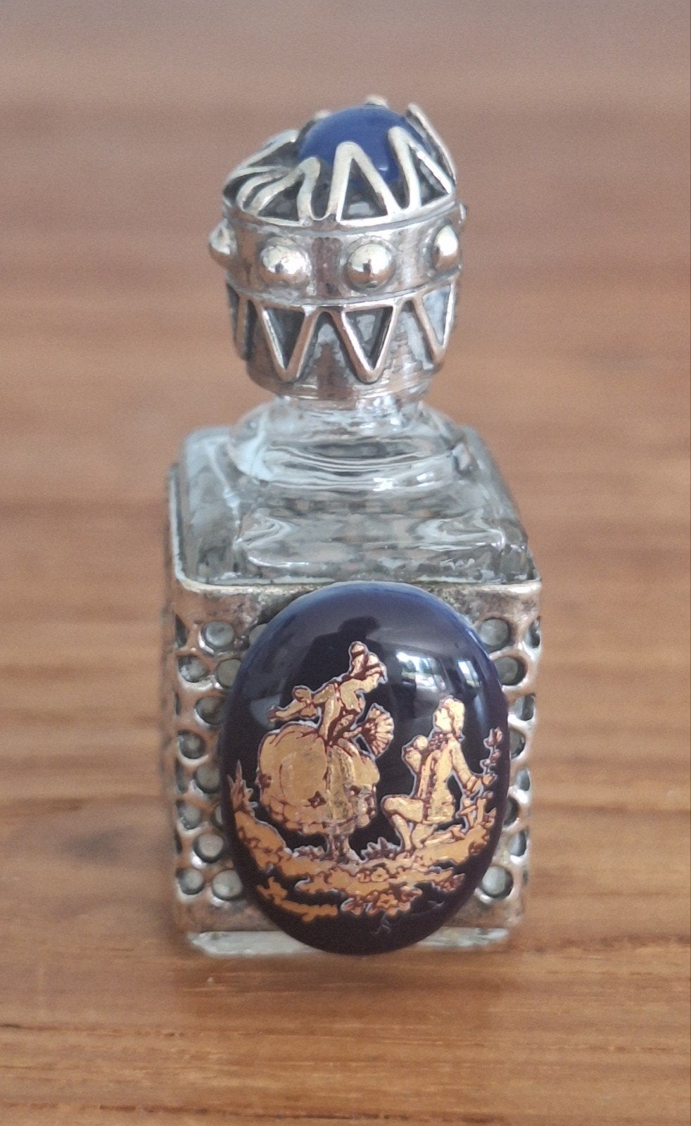 Vintage parfumflesje Limoges porselein 1950, Ophalen of Verzenden