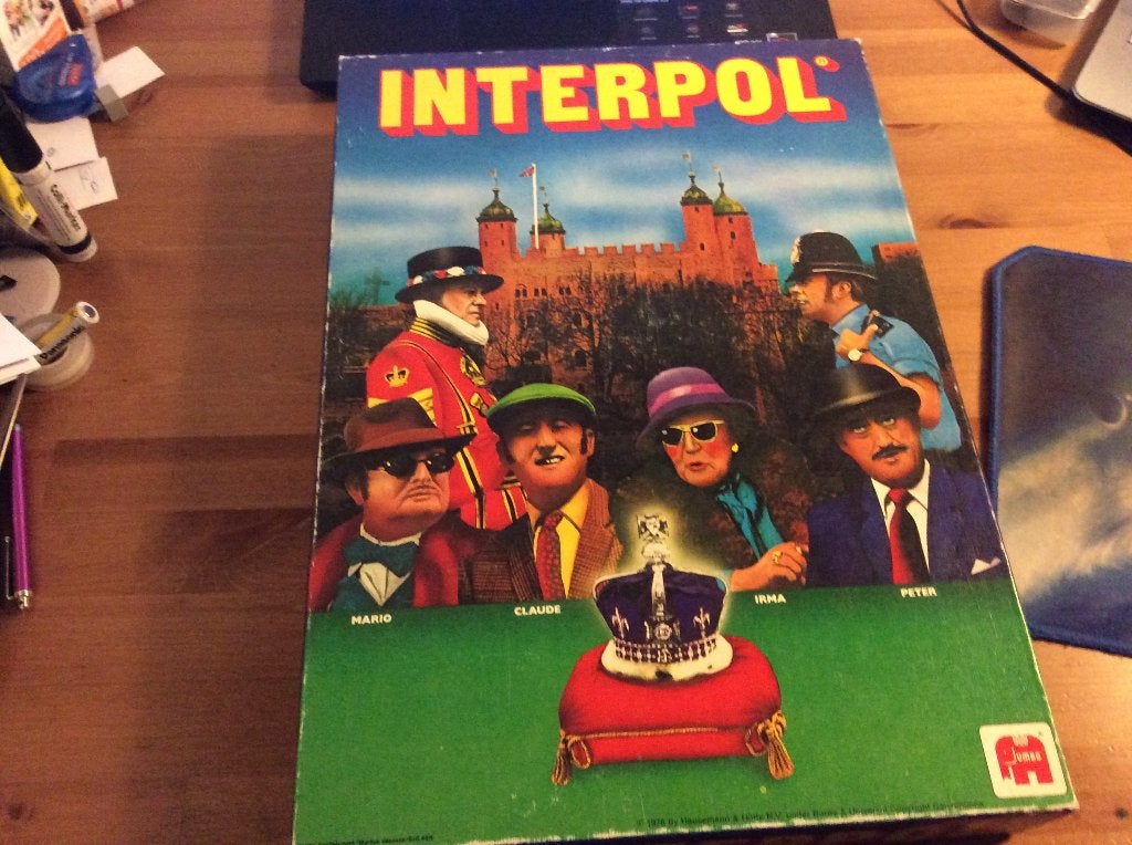 Vintage Bordspel Interpol. van jumbo uit 1978, Hobby en Vrije tijd, Gezelschapsspellen | Bordspellen, Een of twee spelers, Ophalen of Verzenden
