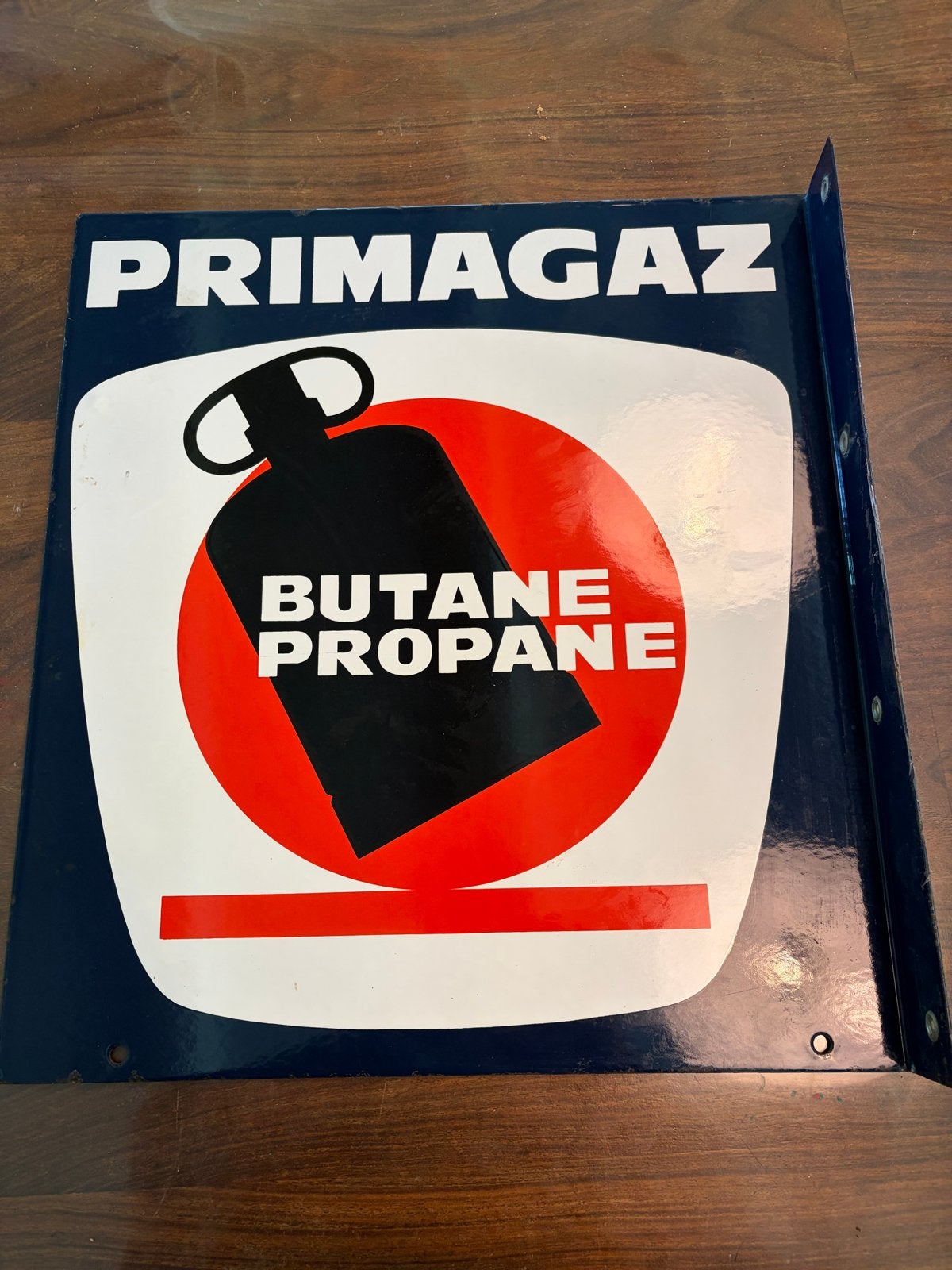 Vintage Primagaz Butaan Propaan Emaille Reclamebord, Ophalen of Verzenden