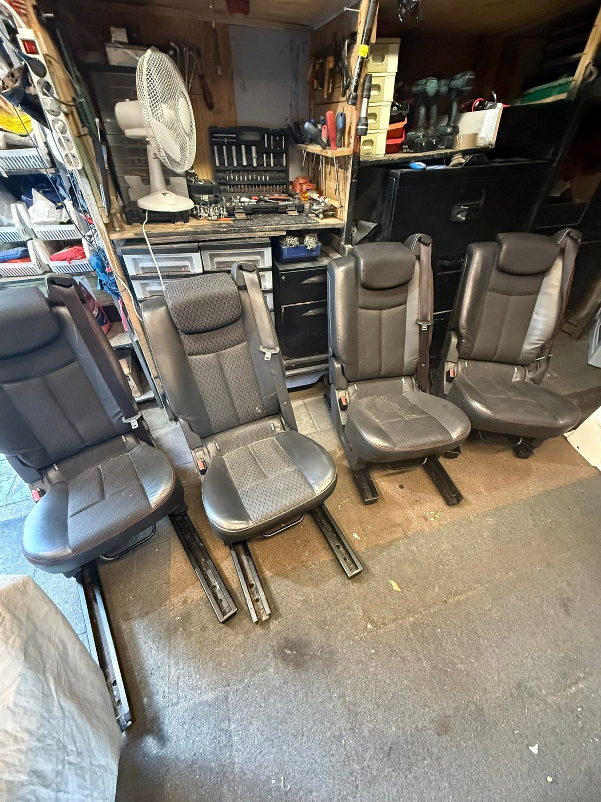 4 extra camper stoelen met rails komen uit Renault espace, Ophalen, Gebruikt, Renault
