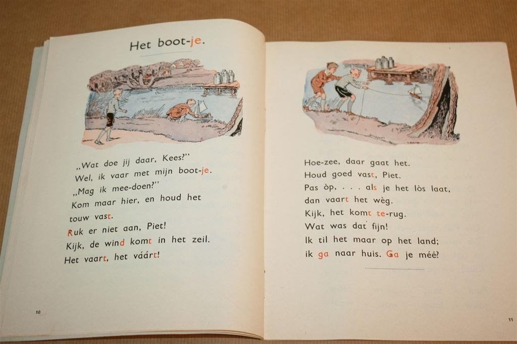 Lezen Leren deel 5 - Hulst, Bottema - 1958, Ophalen of Verzenden, Gelezen, Overige niveaus, Nederlands