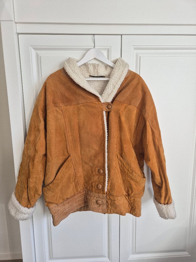 Vintage suede jas, Kleding | Dames, Bruin, Maat 42/44 (L), Ophalen of Verzenden, Onbekend
