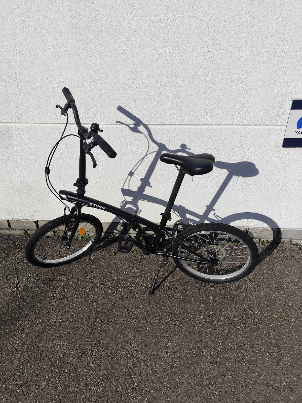 B'Twin vouwfiets, 20 inch, zwart, zo goed als nieuw, Fietsen en Brommers, Velgrem, Versnellingen, Zo goed als nieuw, Dames