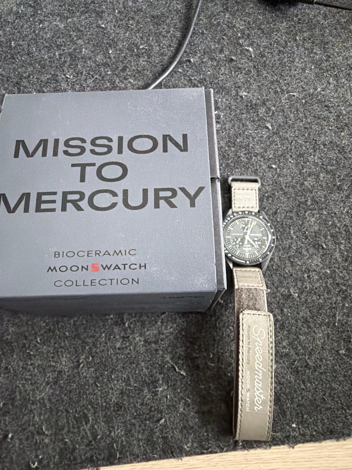 Omega x Swatch MoonSwatch Mission to Mercury, Ophalen, Kunststof, Gebruikt, Polshorloge