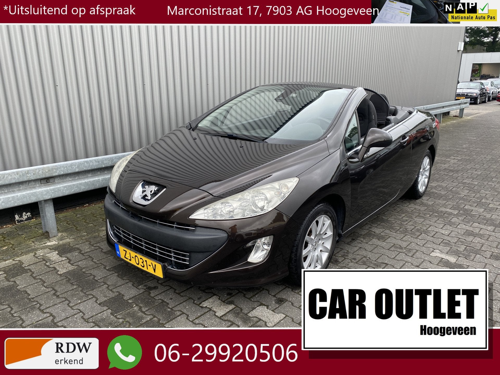 Peugeot 308 CC 1.6 VTi Sport 113Dkm, Clima, Windscherm, LM,, Auto's, Voorwielaandrijving, Euro 5, Stof, Gebruikt