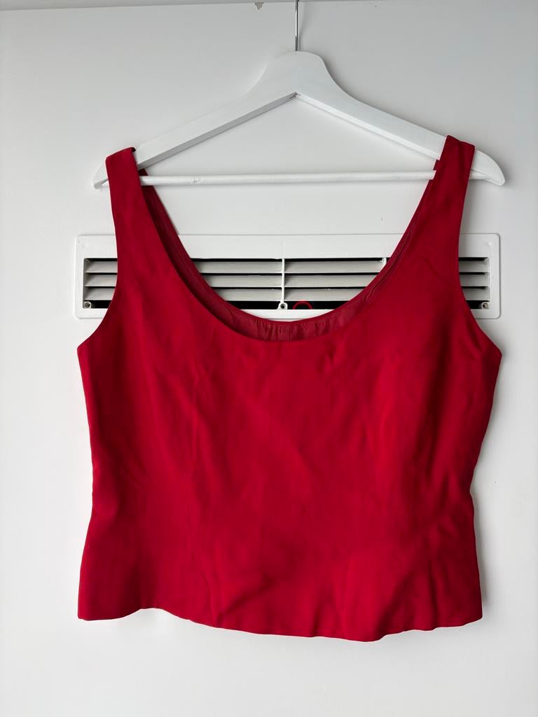 Moschino Couture! Rode Top - duitse maat 40, Maat 38/40 (M), Ophalen of Verzenden, Zo goed als nieuw, Zonder mouw