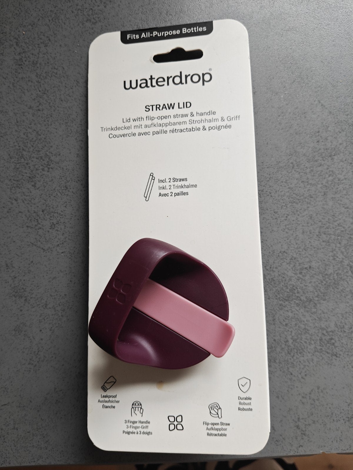 Waterdrop Straw Lid - Nieuw in verpakking, Sport en Fitness, Bidons, Ophalen of Verzenden, Nieuw