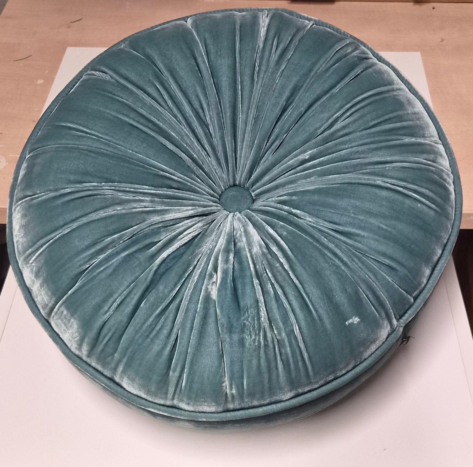 Rituals Loungekussen Rond Groen/Blauw Fluweel, Huis en Inrichting, Woonaccessoires | Kussens, Overige merken, Rond, Ophalen of Verzenden