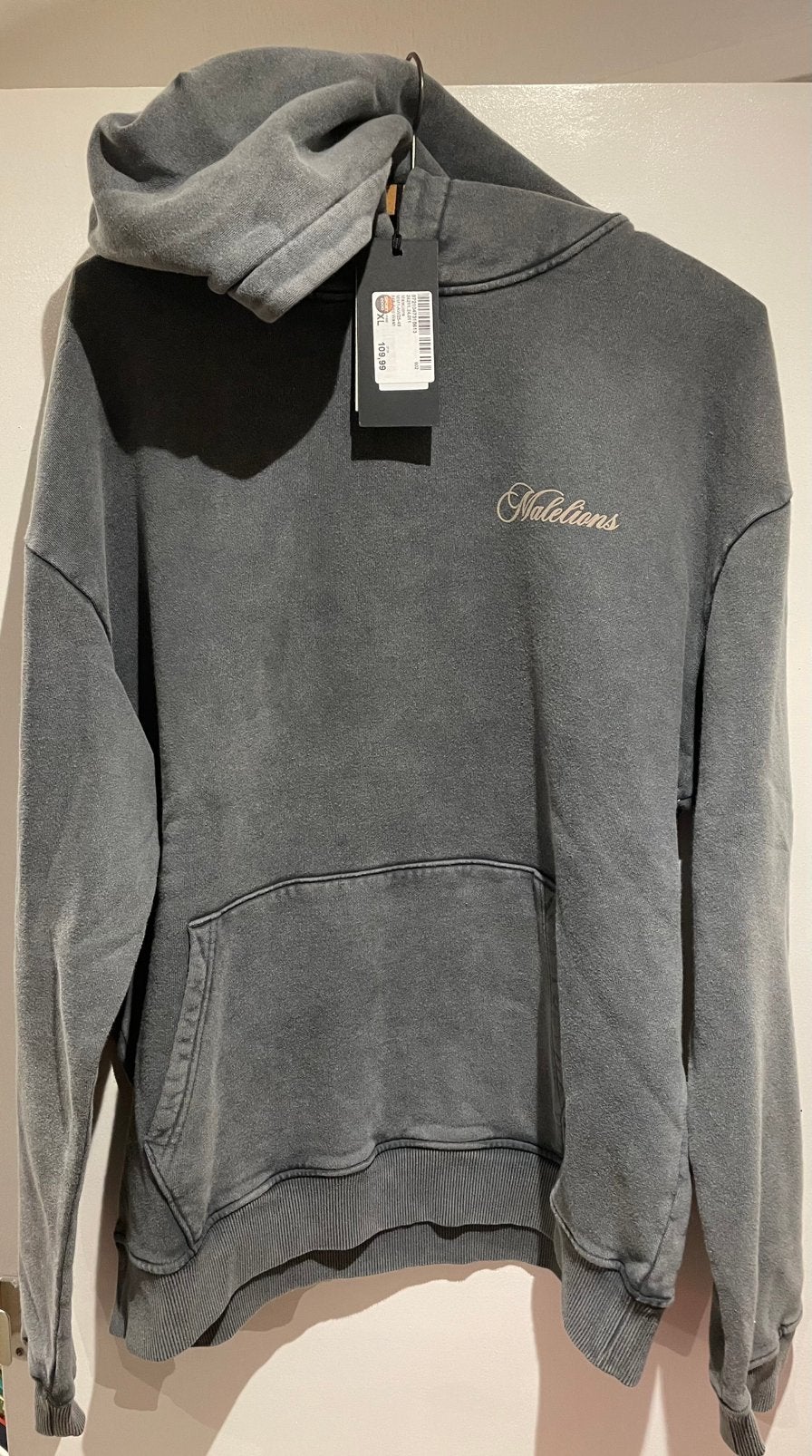 Nieuwe MALELIONS Hoodie XL (€ 110) met opdruk op rug, Kleding | Heren, Ophalen of Verzenden, Nieuw, Maat 56/58 (XL), Grijs