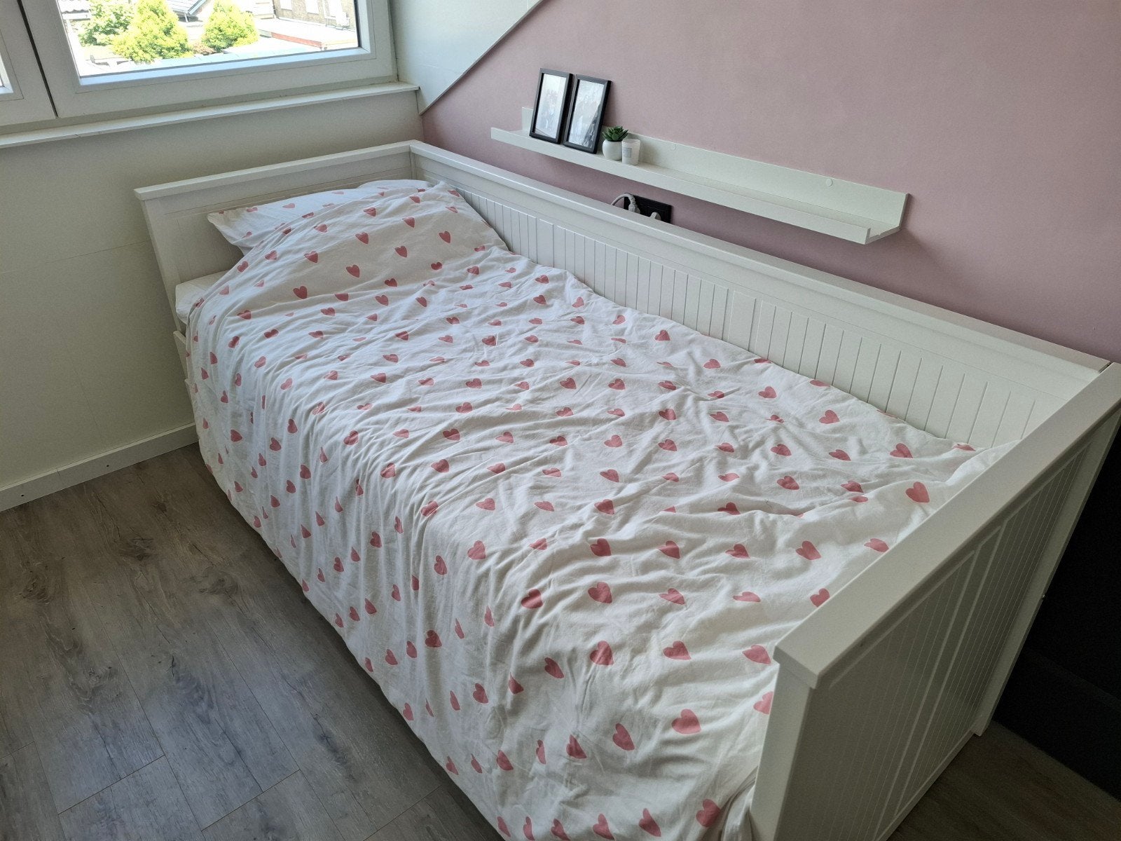 IKEA Hemnes uitschuifbaar bed 80x200 /160x200 incl matrassen, Huis en Inrichting, Slaapkamer | Complete slaapkamers, Ophalen, Gebruikt