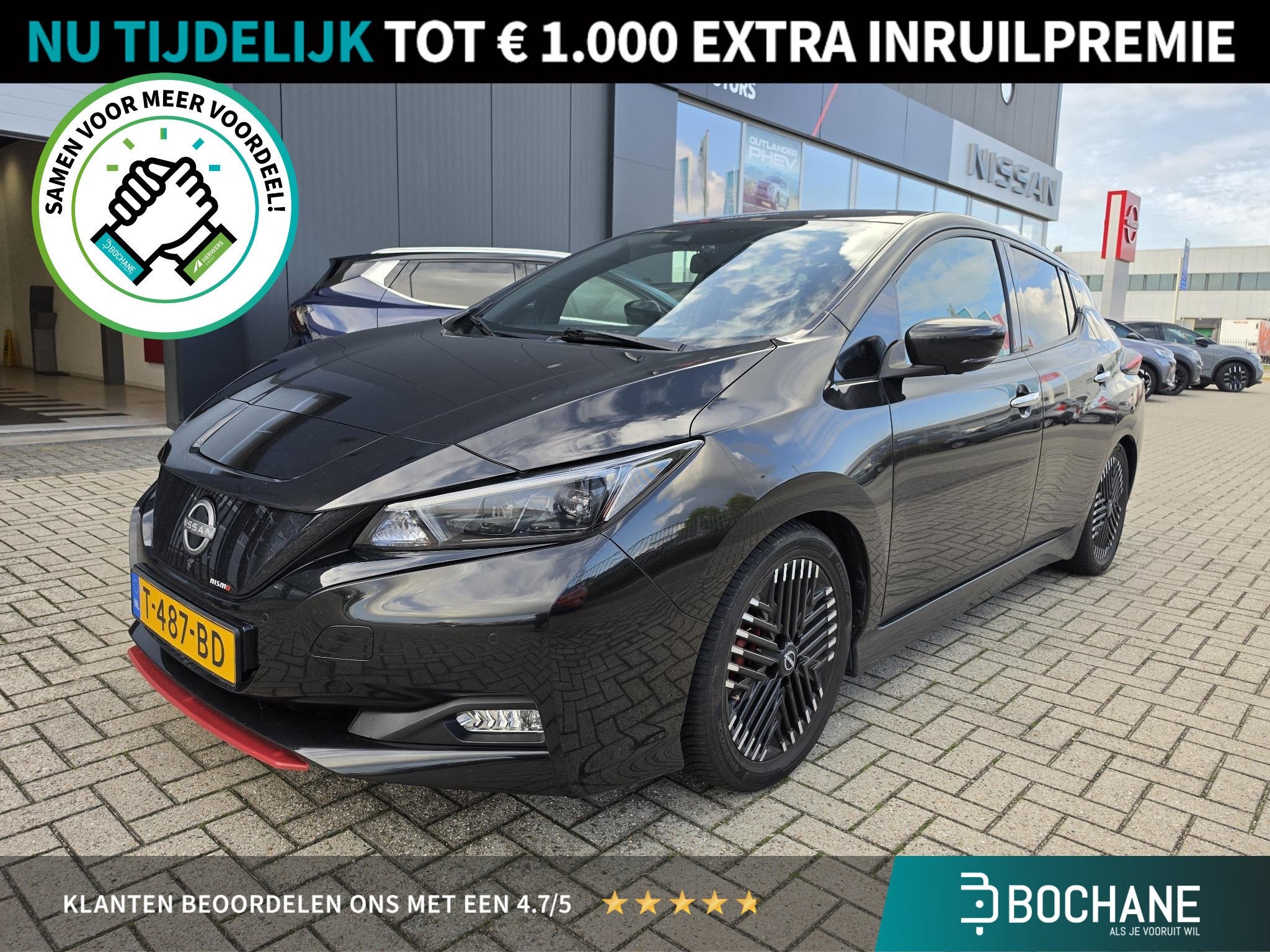 Nissan LEAF N-Connecta 39 kWh | SoH 92% | Trekhaak | 360° c, Auto's, Stof, Gebruikt, Huisgarantie, Zwart