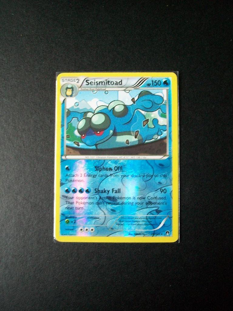 1510. nieuwe pokemonkaart holofoil SEISMITOAD  (35/122) 2016, Verzenden, Nieuw, Losse kaart, Foil