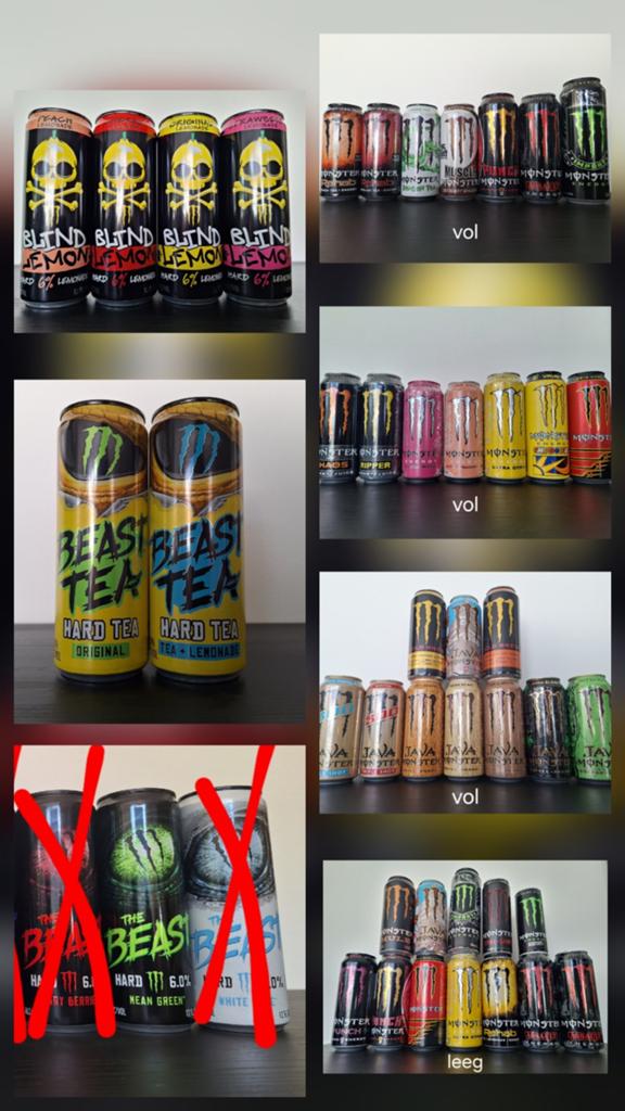 Monster energy blikken verzameling, Verzamelen, Blikken, Ophalen of Verzenden, Overige