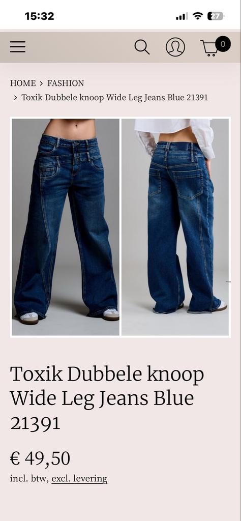 Toxik3 Jeans Maat 38, Ophalen of Verzenden, Gedragen, Blauw, W30 - W32 (confectie 38/40)