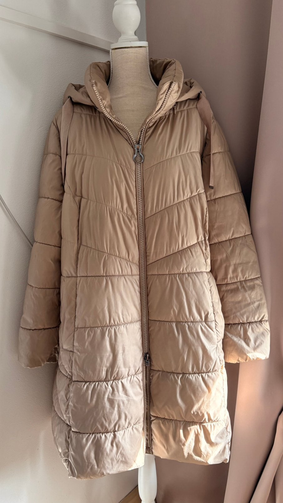 Gerry Weber winterjas 48, Ophalen, Zo goed als nieuw, Maat 46/48 (XL) of groter, Beige