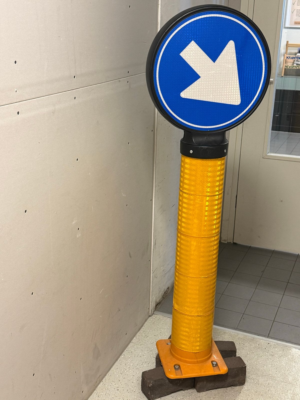 Blauw Verkeersbord met Pijl - Richtingaanwijzer, Ophalen