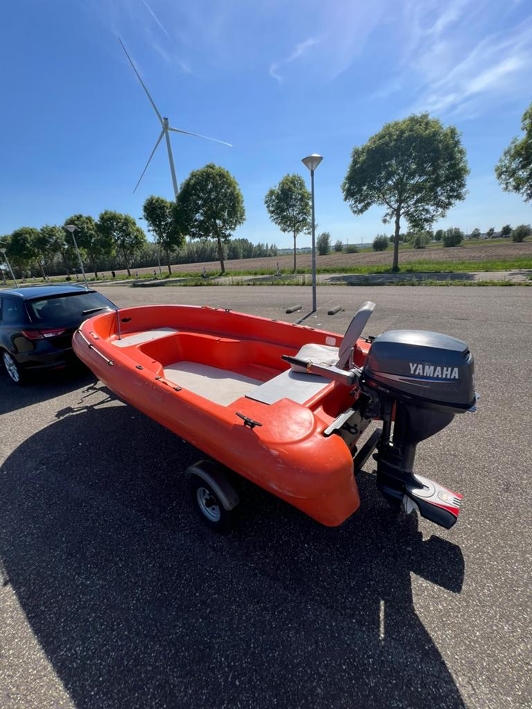 Jeanneau RigiflexCap 370 Boot + Yamaha 15PK 4 takt + trailer, Watersport en Boten, Speedboten, Ophalen, Zo goed als nieuw, Jeanneau