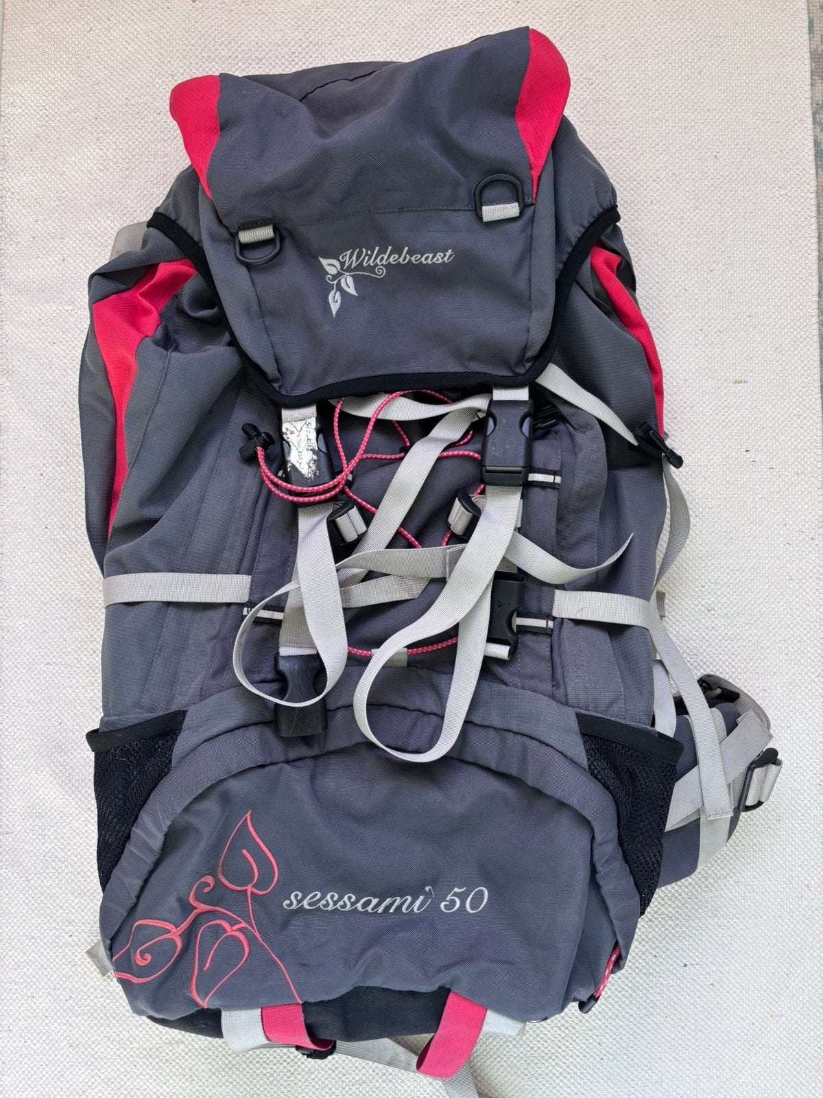 Backpack 50 Wildebeast, Ophalen of Verzenden, Zo goed als nieuw, Grijs, 30 cm of meer
