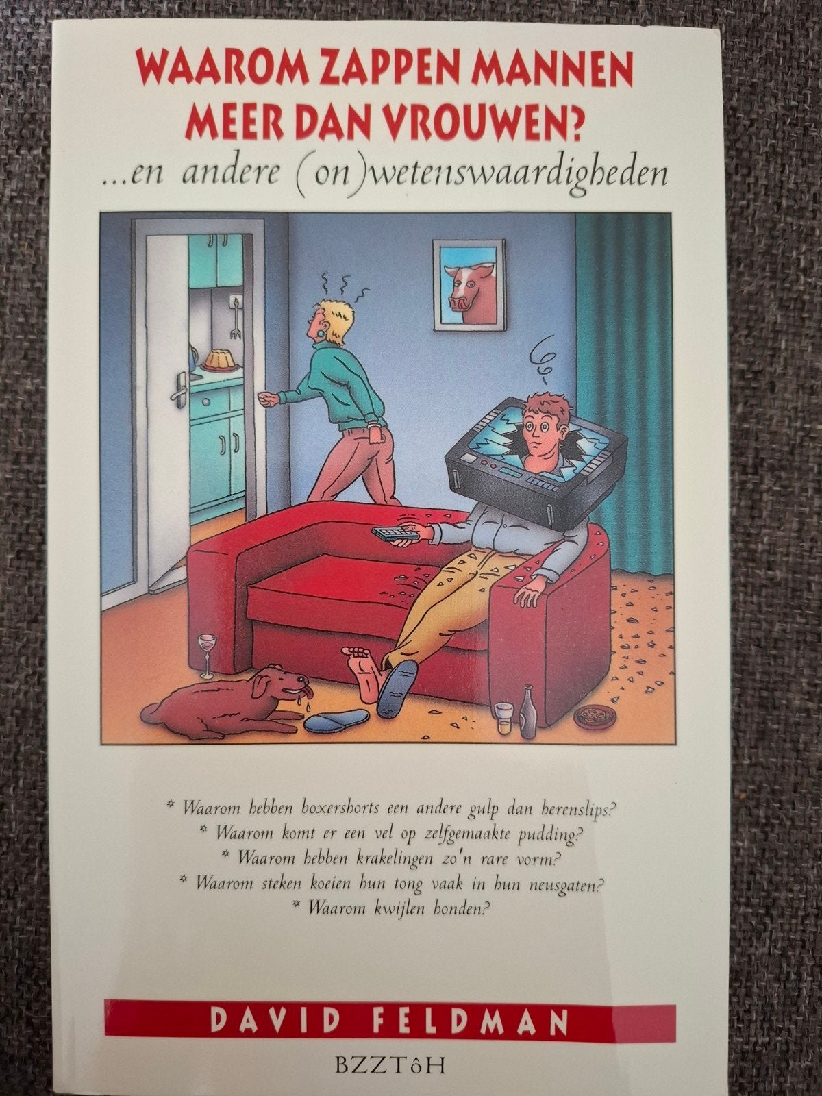 Grappig boekje, Waarom zappen mannen meer dan vrouwen?, Ophalen, Sociale wetenschap, David Feldman, Zo goed als nieuw