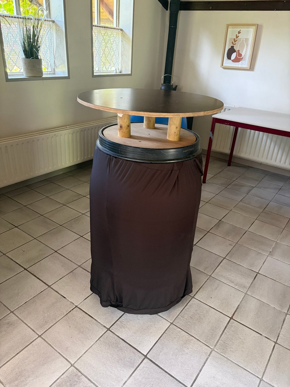 3 kunststof bartonnen met sok, gemaakt van regenton, Ophalen, Gebruikt, Overige stijlen, Kunststof