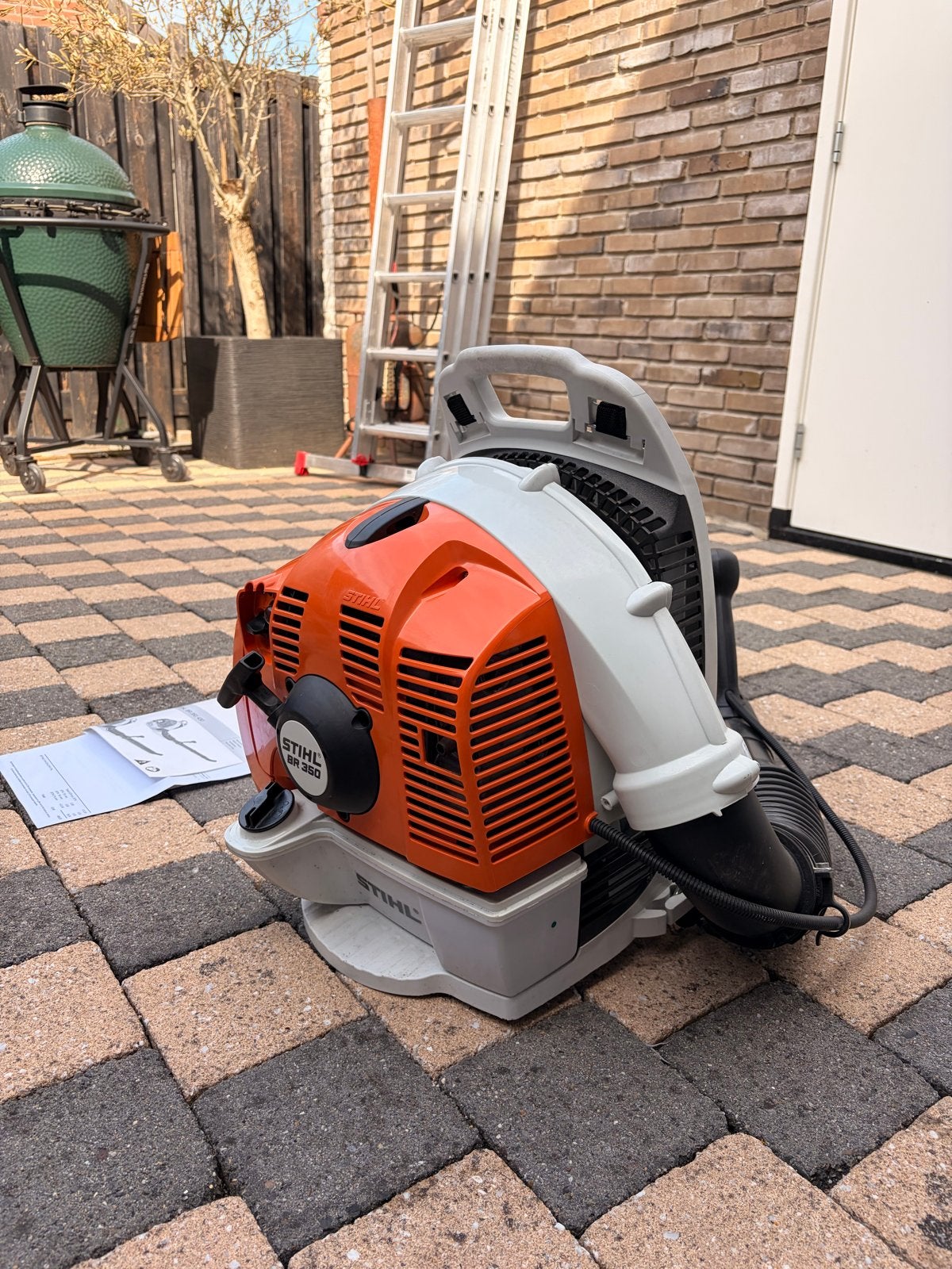 Stihl BR 350 Bladblazer - Krachtig en Betrouwbaar, Ophalen, Gebruikt, Benzine, Ruggedragen