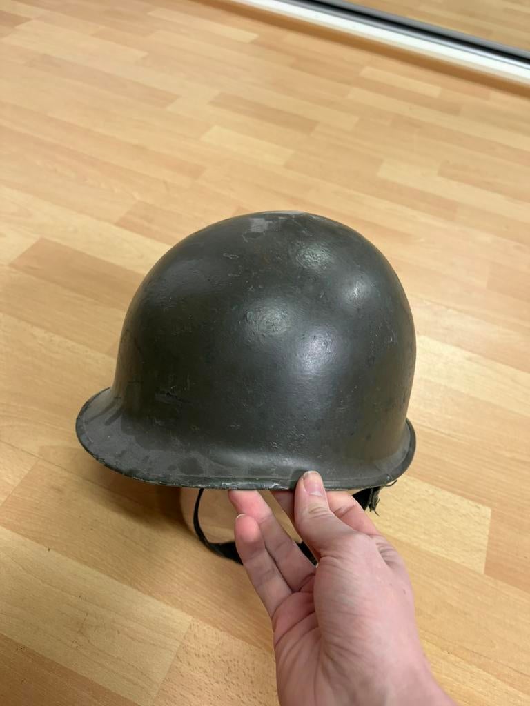 Us ww2 m1 helm, Ophalen of Verzenden, Amerika, Helm of Baret