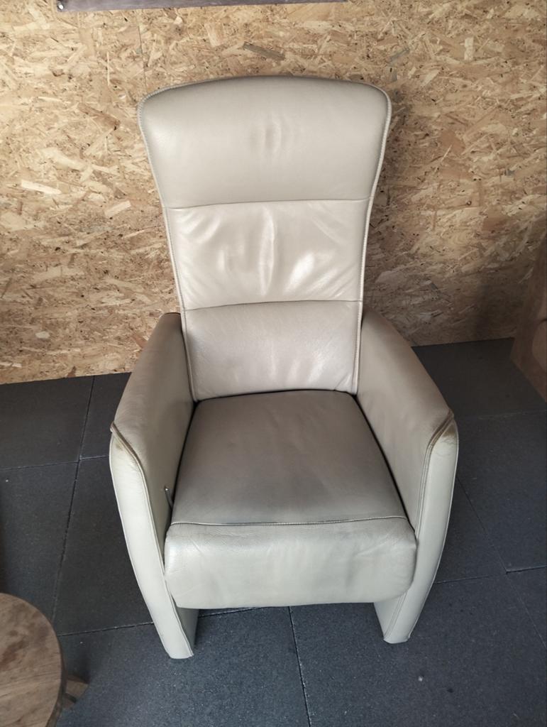 Gratis leren relax fauteuil, Ophalen, Gebruikt, 75 tot 100 cm, 50 tot 75 cm