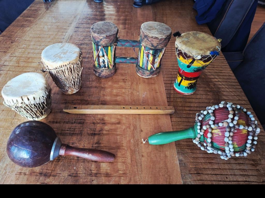 Afrikaanse Percussie trommel Djembe Shekere Shakers Fluit, Ophalen of Verzenden, Gebruikt, Overige soorten