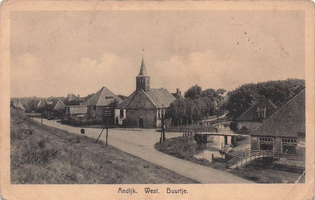 702-100-009 Andijk West Buurtje, Verzenden, Voor 1920, Noord-Holland